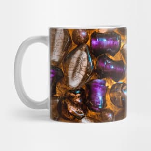 Gold Purple Ethnic Beads Geometry Shapes Mug